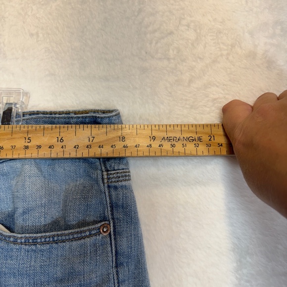 H&M LOGG Jean Shorts Womens Size 32 Blue Denim Shortie Shorts Summer - Picture 5 of 8